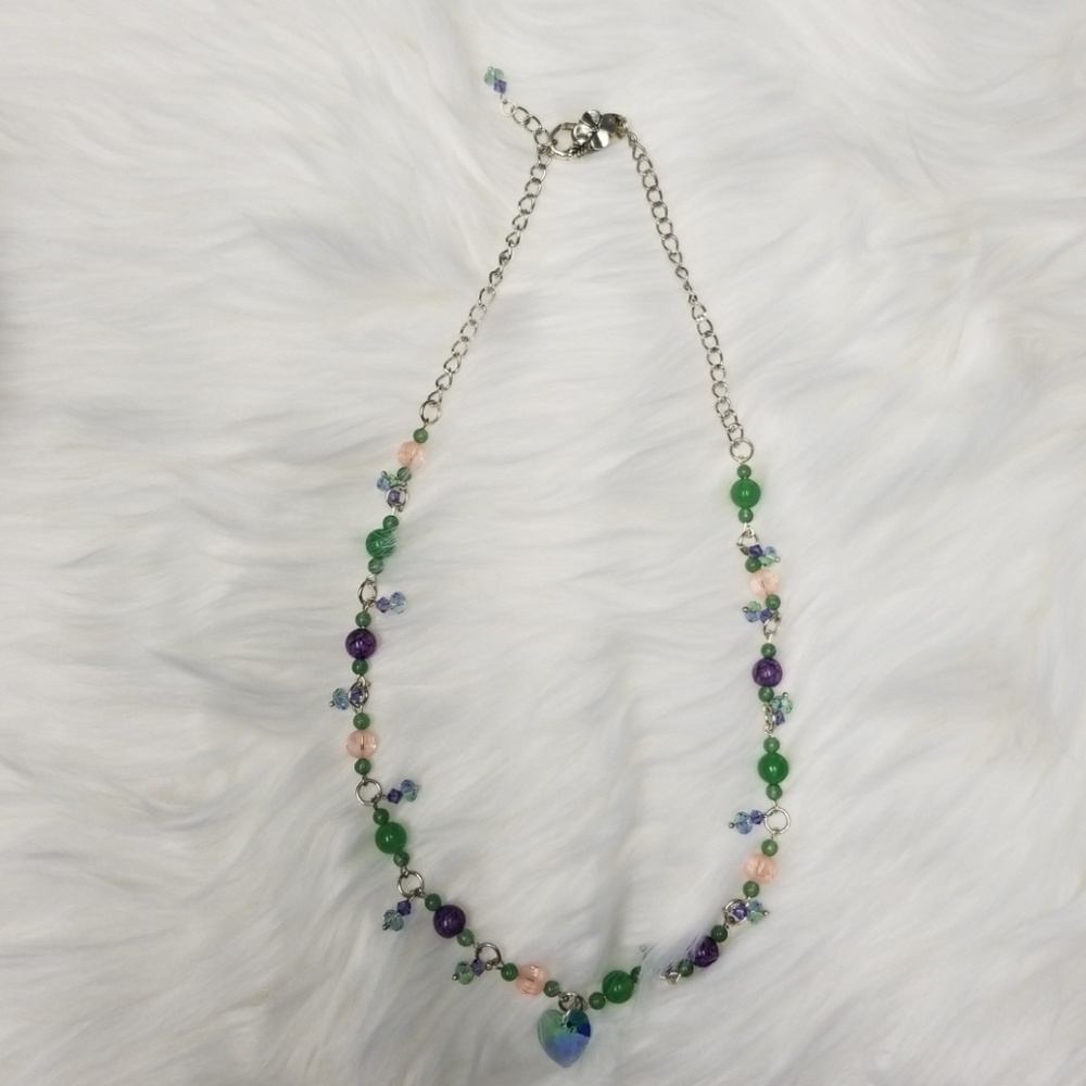 *SOLD*Crystal Heart Necklace Hand Designed! - Picture 4 of 4